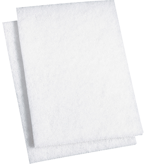 6" x 9" Dustbane® Light Duty Scouring Pad, White